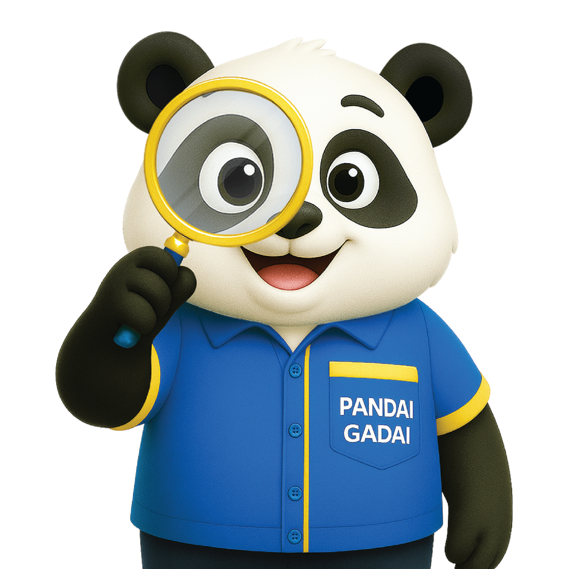 Maskot Pandai Gadai memeriksa penipuan