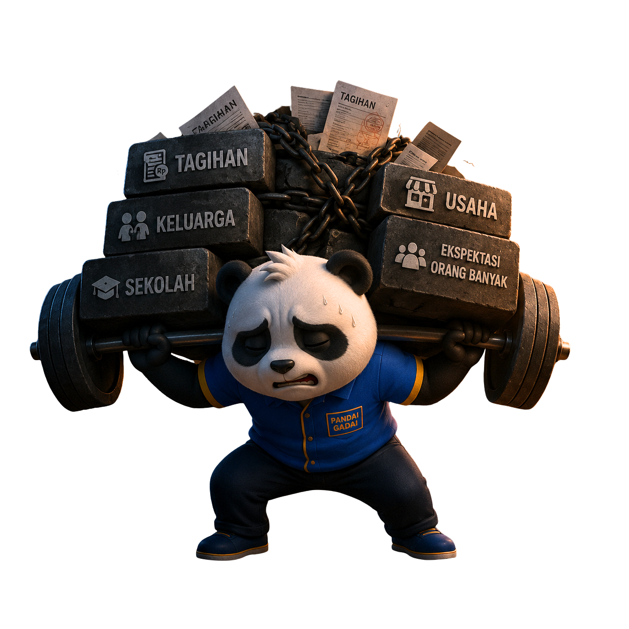 Ilustrasi mascot Pandai Gadai